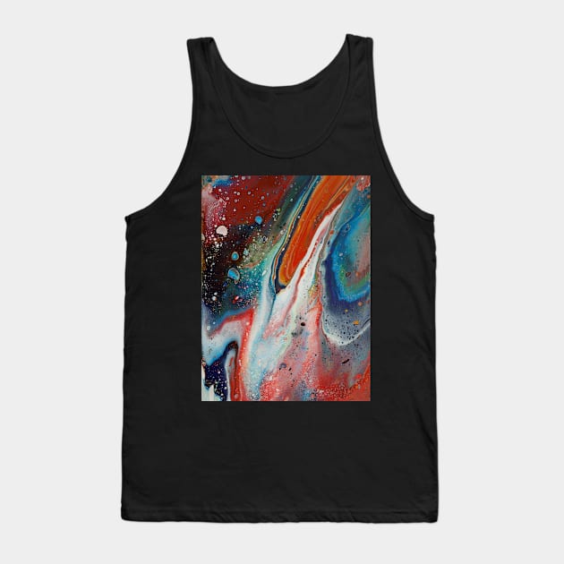 Galaxy ( Acrylic Pour ) Tank Top by karincharlotte